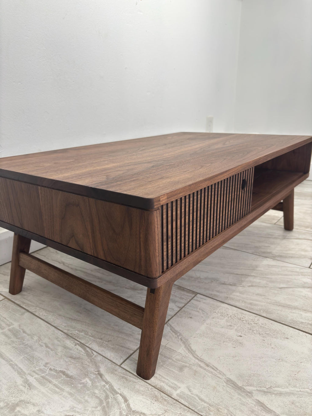 Solid Walnut Coffee Table | All Wood Joinery High End Table | Mid Century Modern Coffee Table