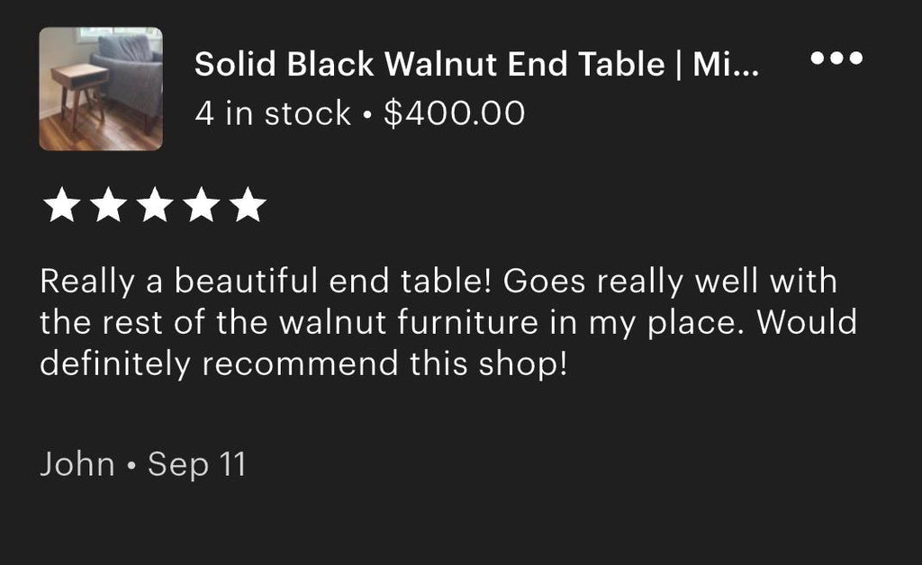 Mid Century Side Table | Wooden End Table | Minimalist Side Table | Farmhouse End Table