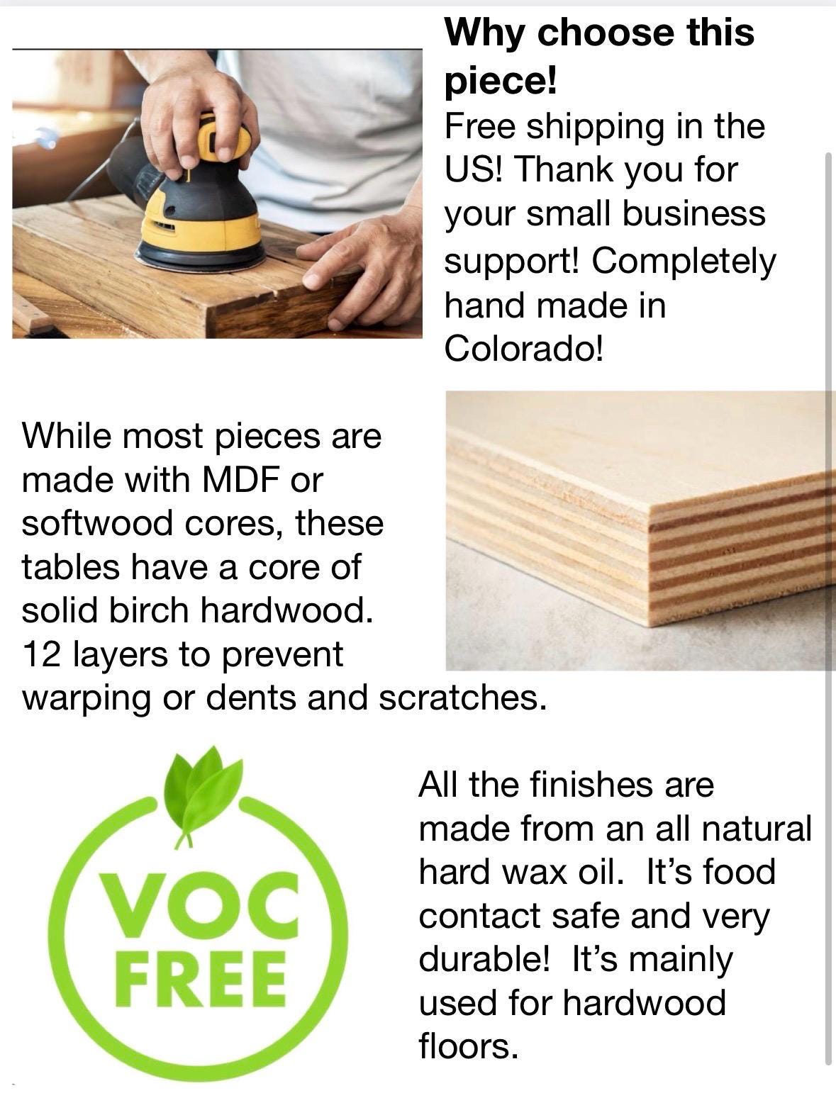 Mid Century Side Table | Wooden End Table | Minimalist Side Table | Farmhouse End Table