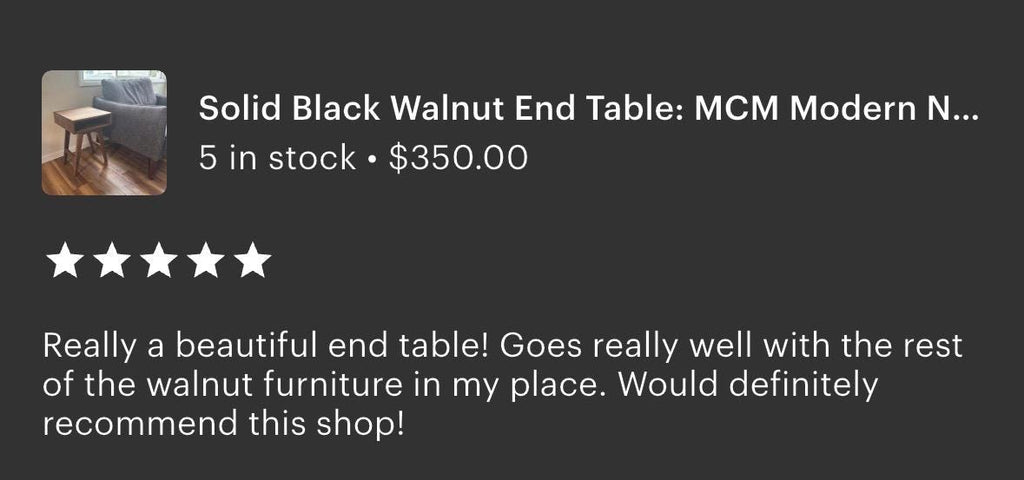 Solid Walnut Coffee Table | All Wood Joinery High End Table | Mid Century Modern Coffee Table