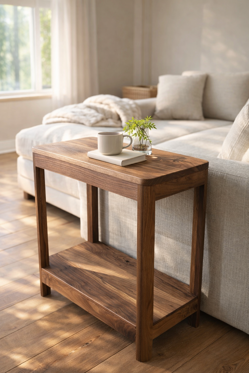 Sopris Side Table | Solid Wood Modern Accent Table – Handcrafted in Colorado
