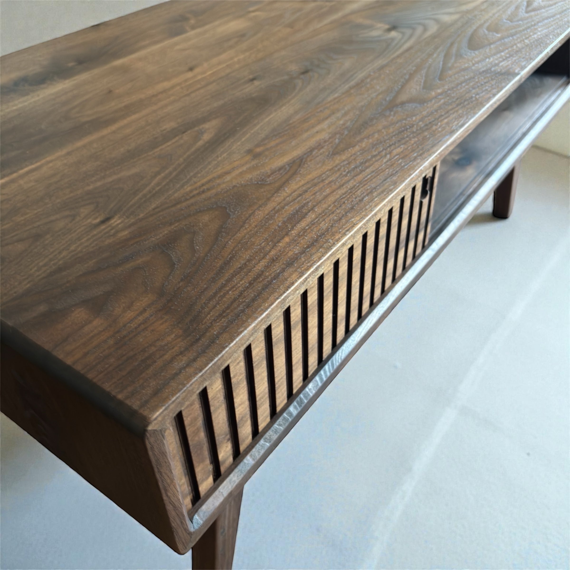 The Aspen Table — Solid Black Walnut Coffee Table, Sculptural Modern Heirloom