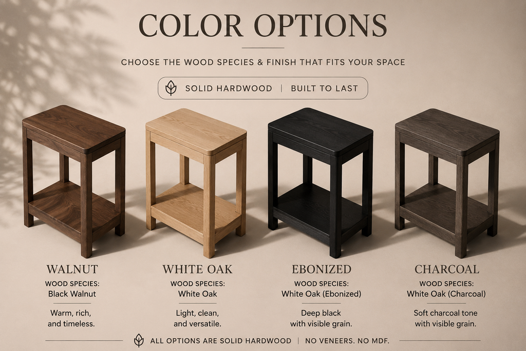 Sopris Side Table | Solid Wood Modern Accent Table – Handcrafted in Colorado