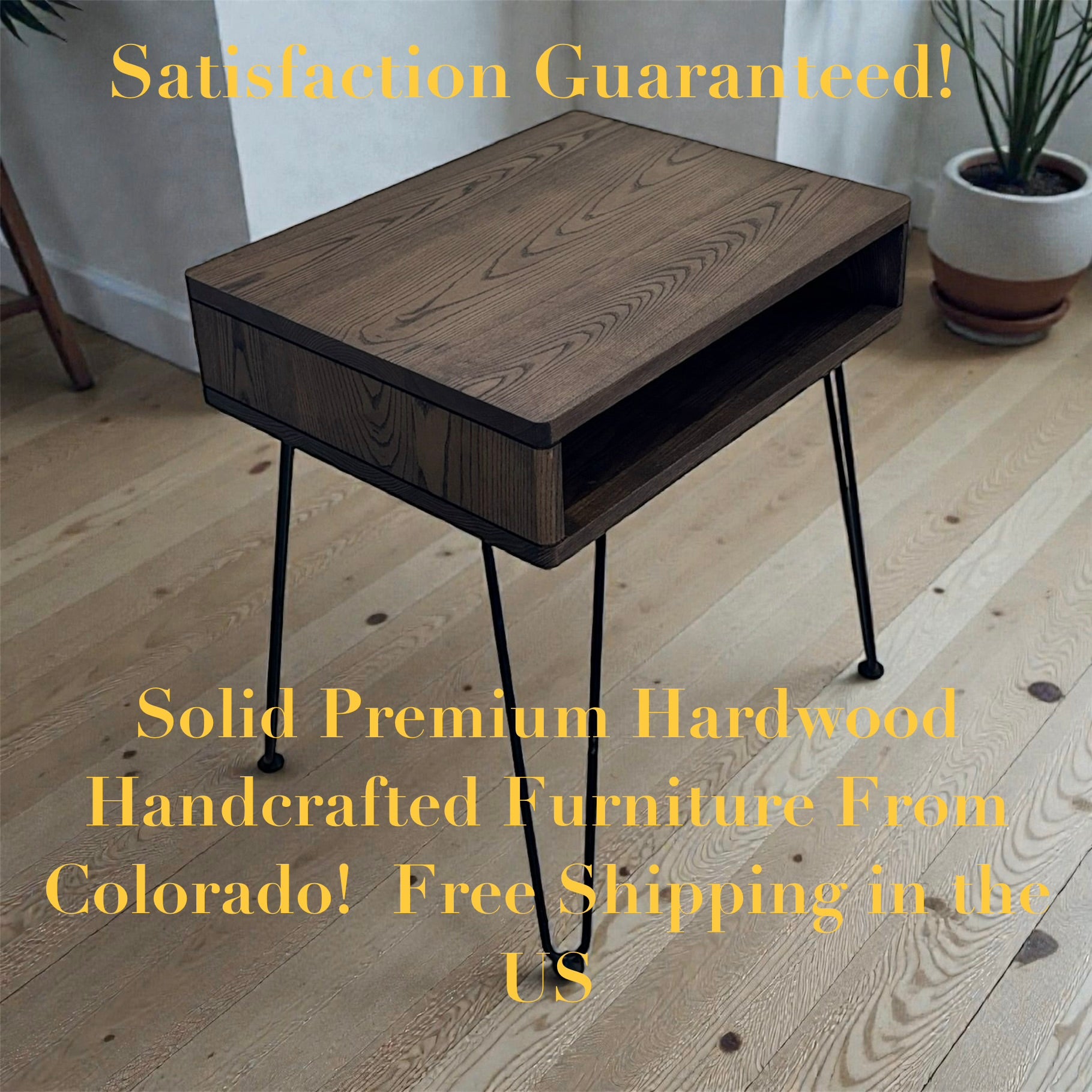 Modern Bedside Table | Mid Century Modern Side Table | Wooden Nightstands