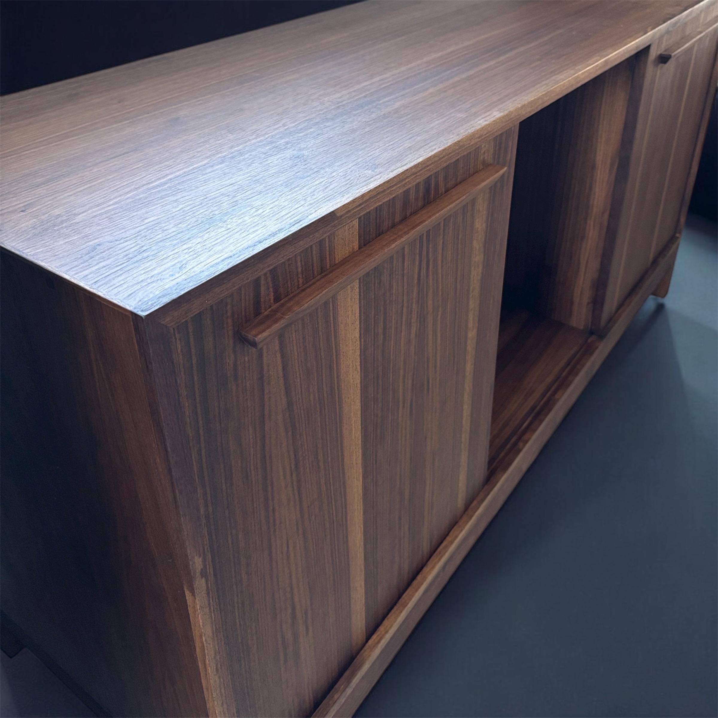 Black Walnut Console Table | Solid Wood Console Table | Walnut Record Player Stand