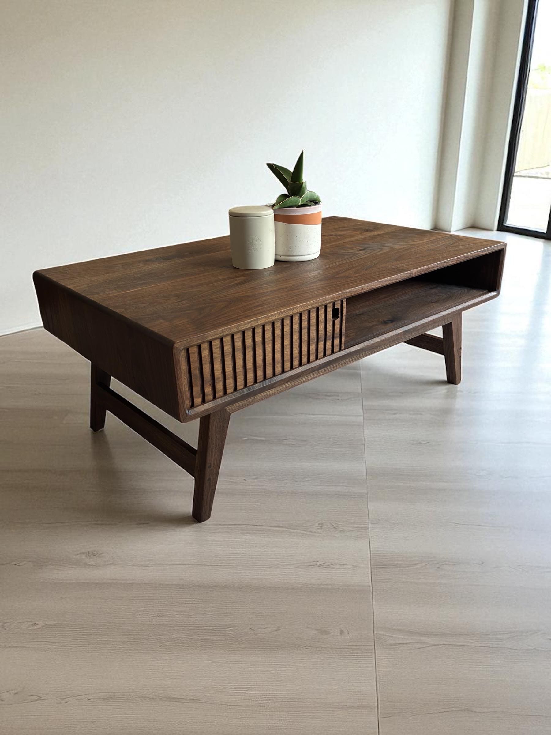 Mid Century Coffee Table | Walnut Coffee Table | Vintage Coffee Table