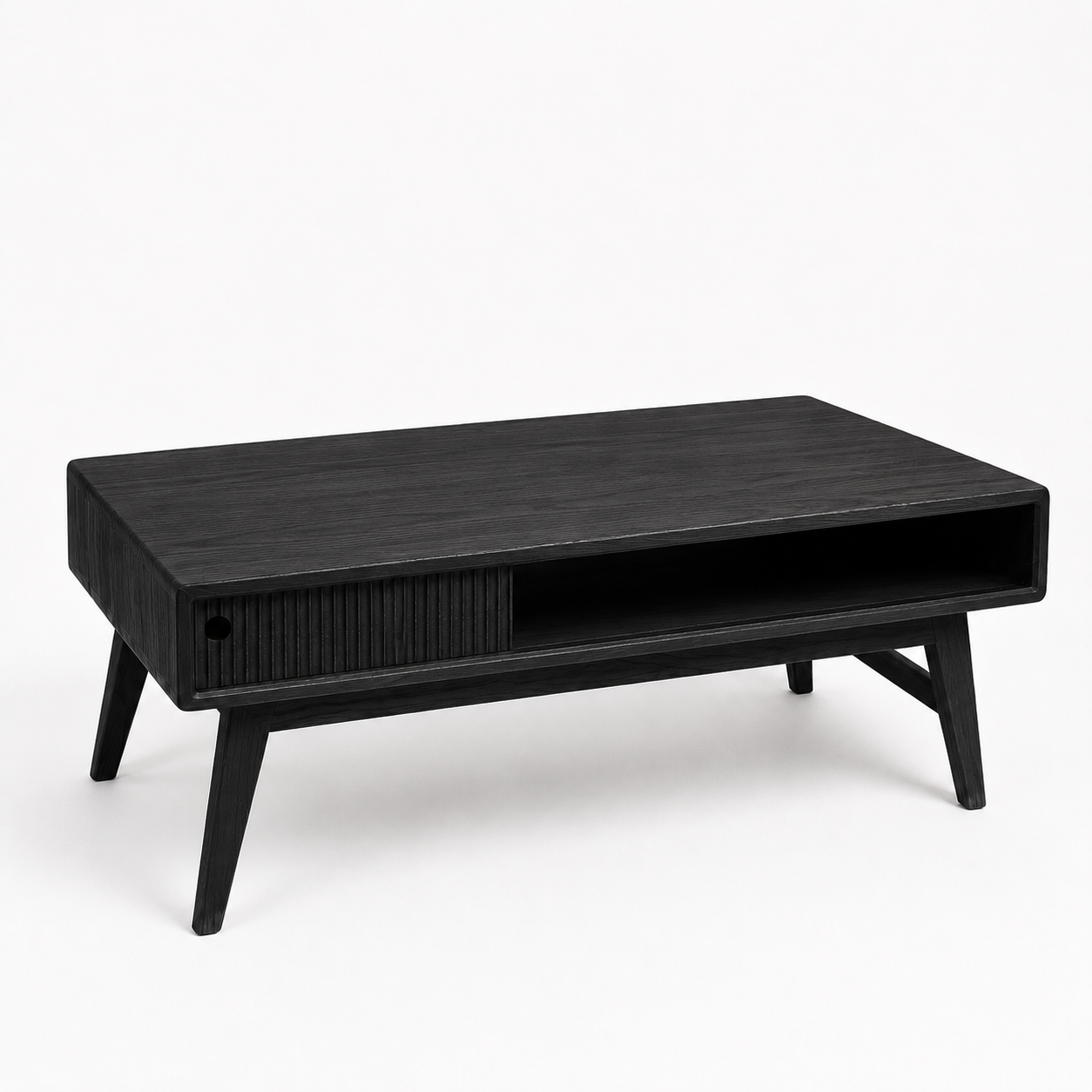 The Aspen Table — Solid Black Walnut Coffee Table, Sculptural Modern Heirloom