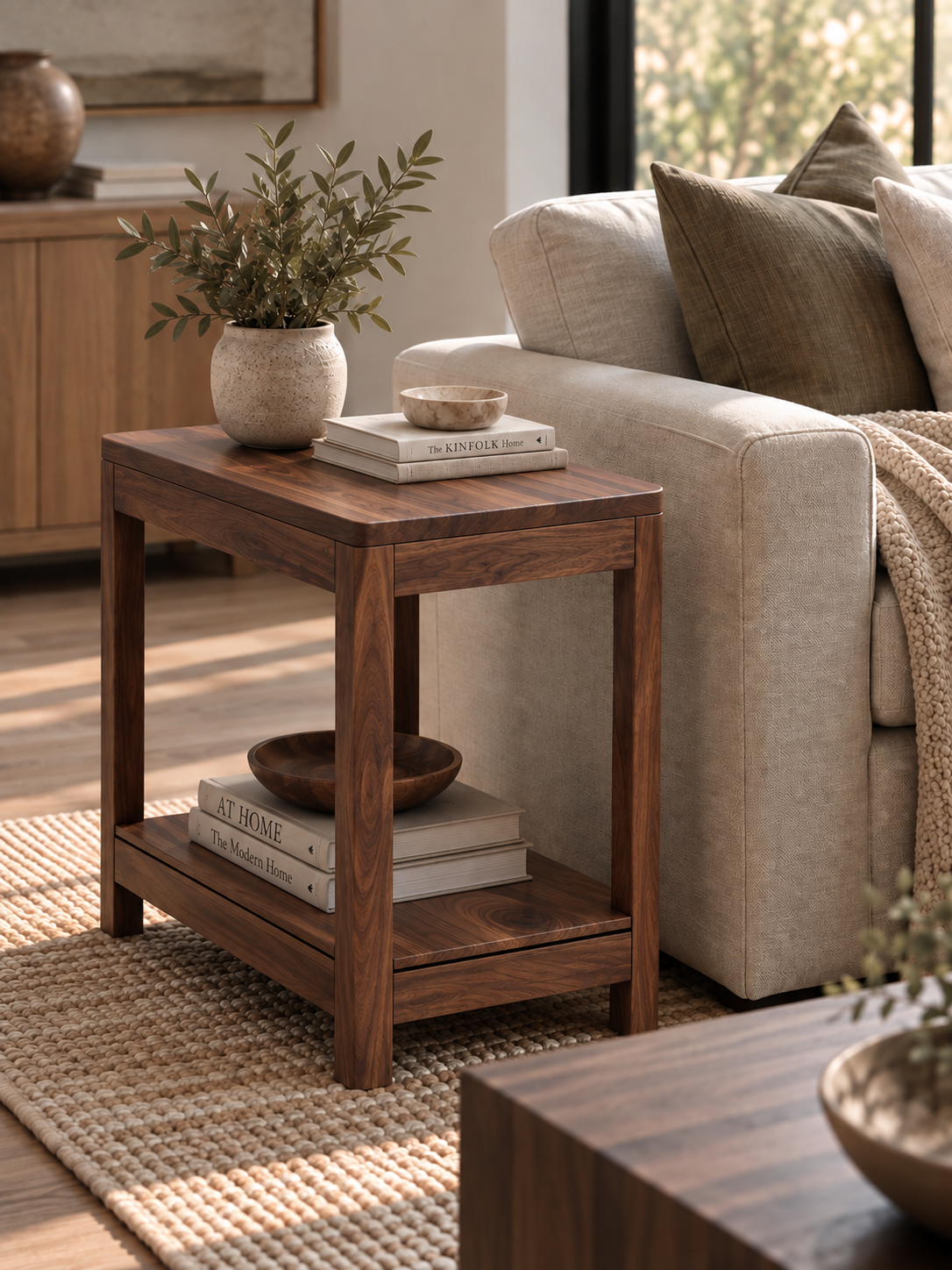 Sopris Side Table | Solid Wood Modern Accent Table – Handcrafted in Colorado