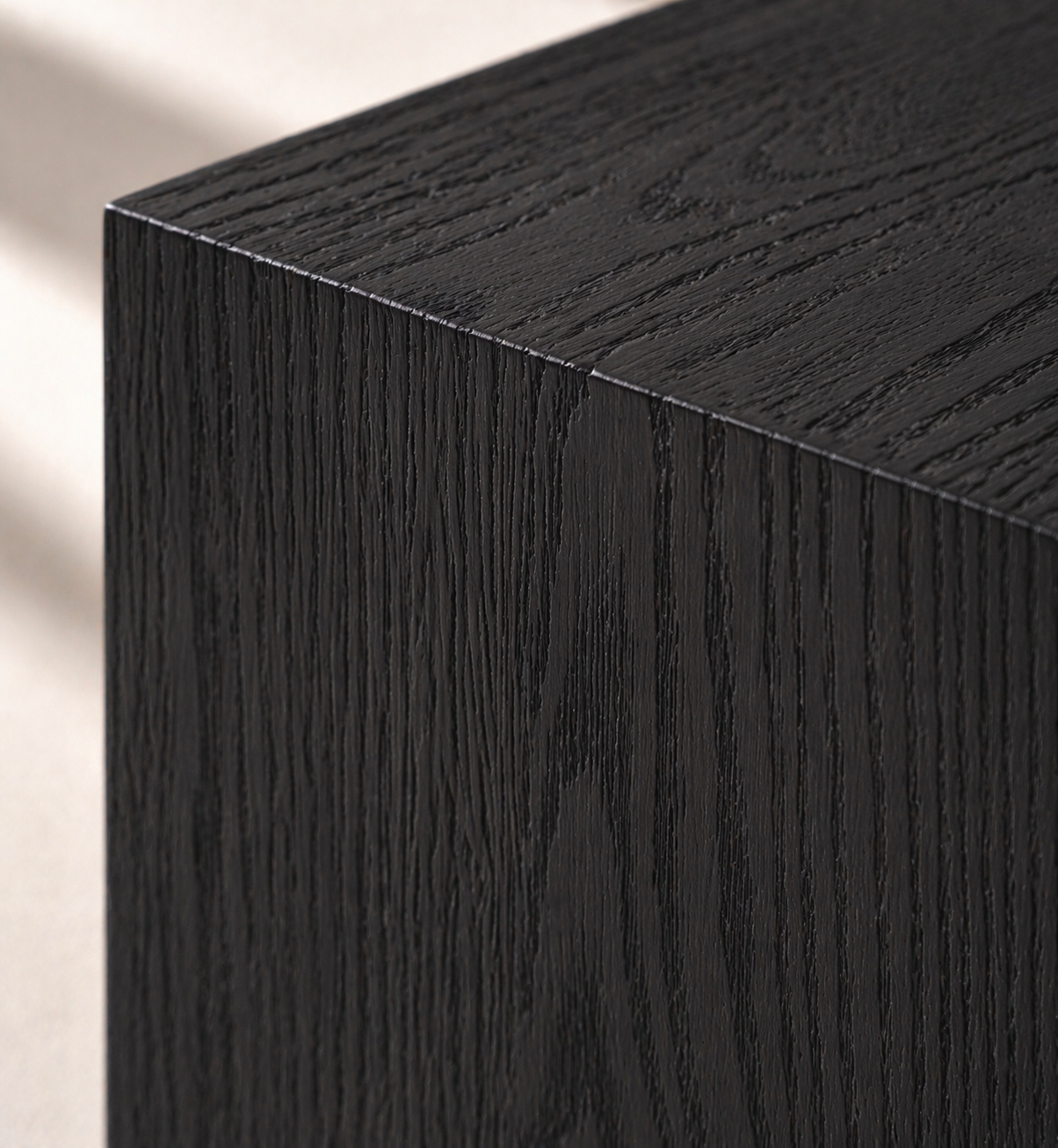Breck Cube Side Table | Solid Black Walnut End Table | Modern Japandi Accent Table