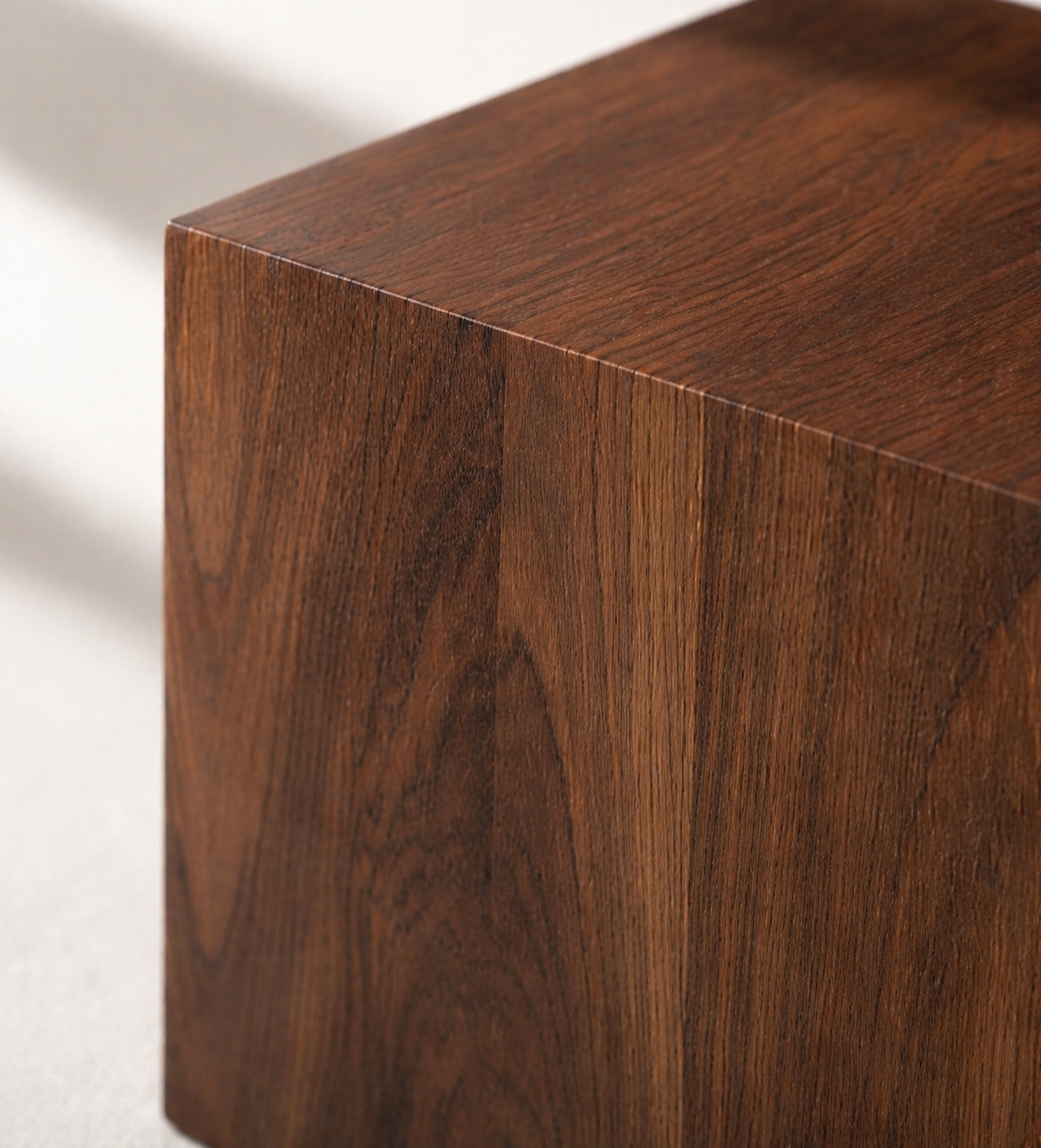 Breck Cube Side Table | Solid Black Walnut End Table | Modern Japandi Accent Table