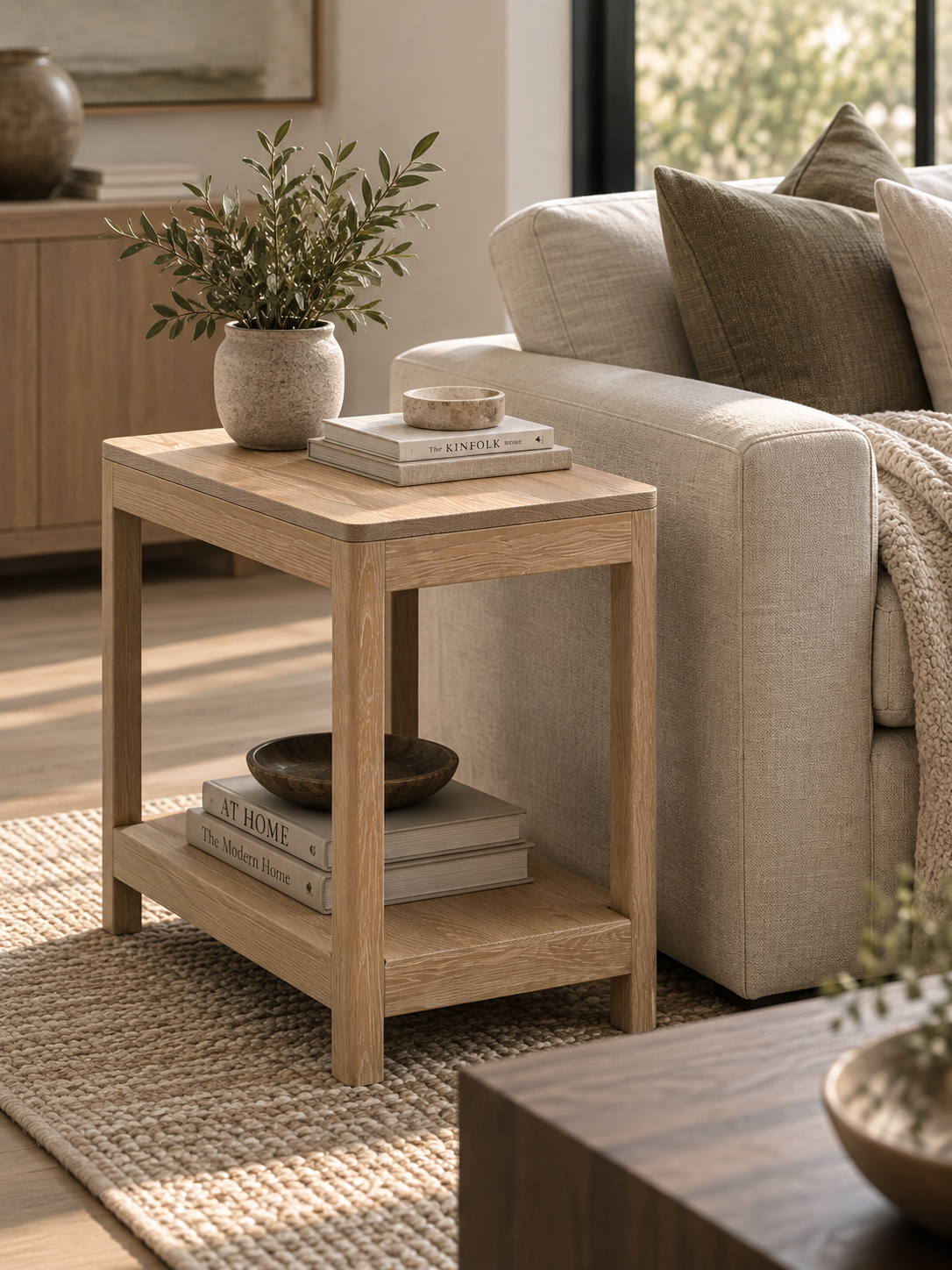 Sopris Side Table | Solid Wood Modern Accent Table – Handcrafted in Colorado