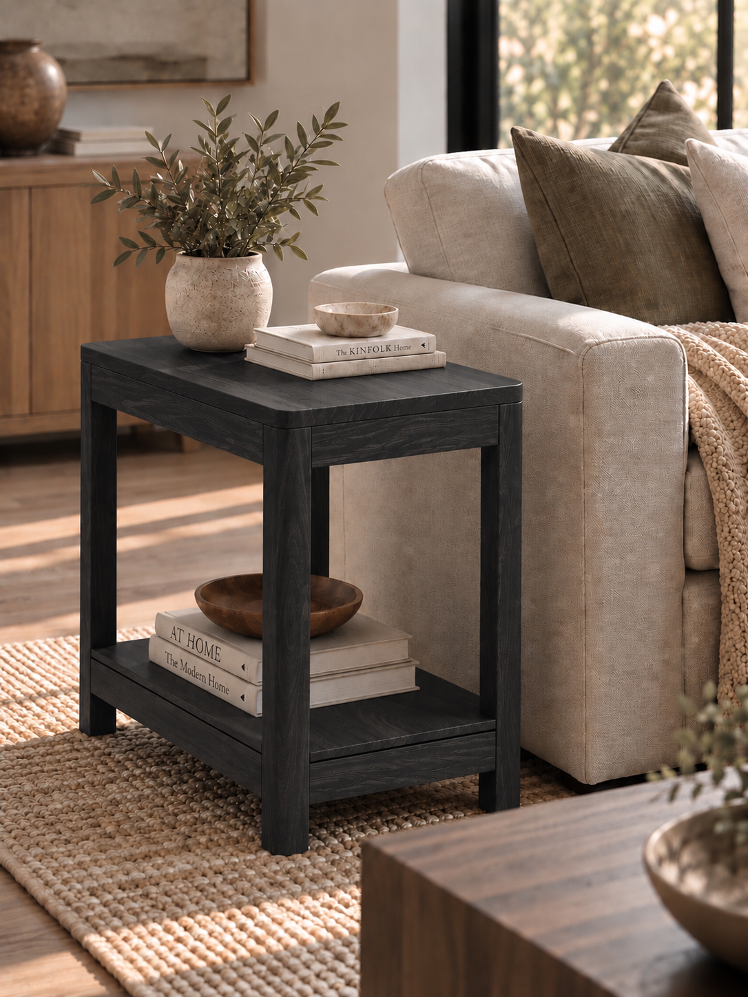 Sopris Side Table | Solid Wood Modern Accent Table – Handcrafted in Colorado