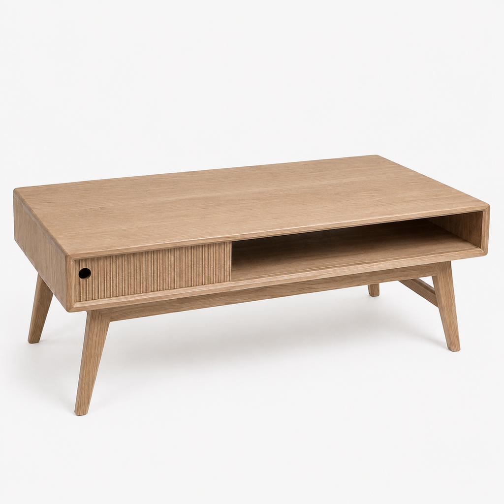 The Aspen Table — Solid Black Walnut Coffee Table, Sculptural Modern Heirloom