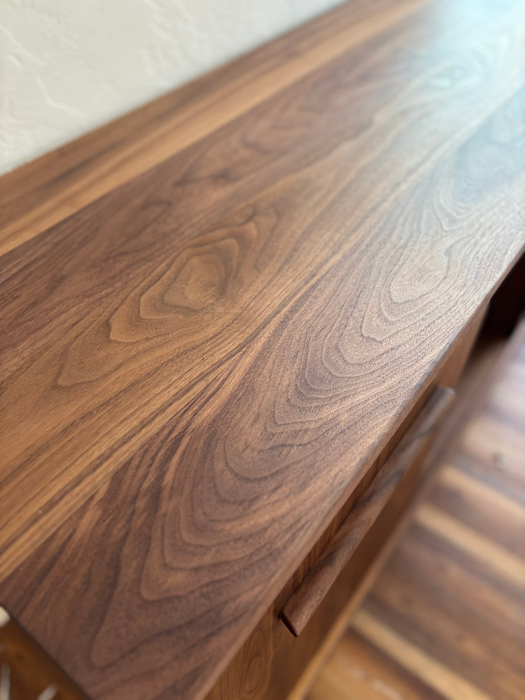 Black Walnut Console Table | Solid Wood Console Table | Walnut Record Player Stand