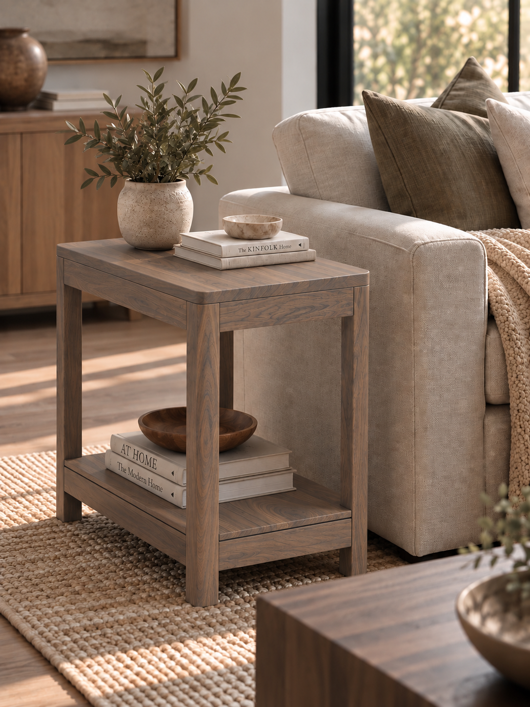 Sopris Side Table | Solid Wood Modern Accent Table – Handcrafted in Colorado