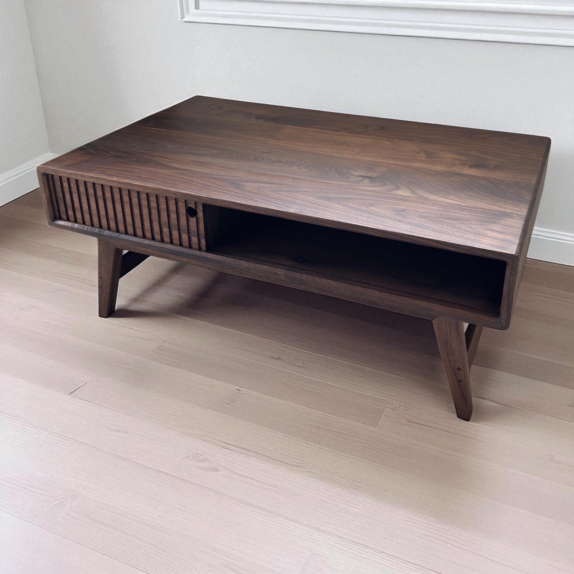 Vintage Coffee Table | Walnut Coffee Table | Mid Century Coffee Table | Coffee Table With Storage