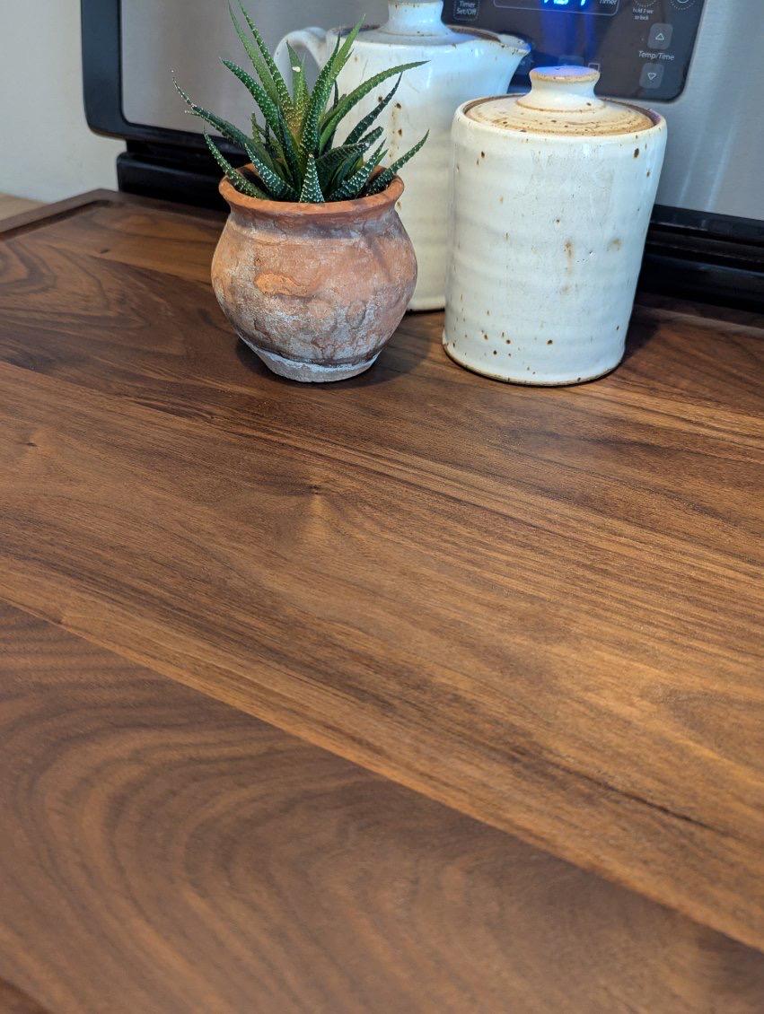 Black Walnut Stove Top Cover | Solid Wood Noodle Board and Tray | Black Walnut Stove Cover | Cutting Board for Stove
