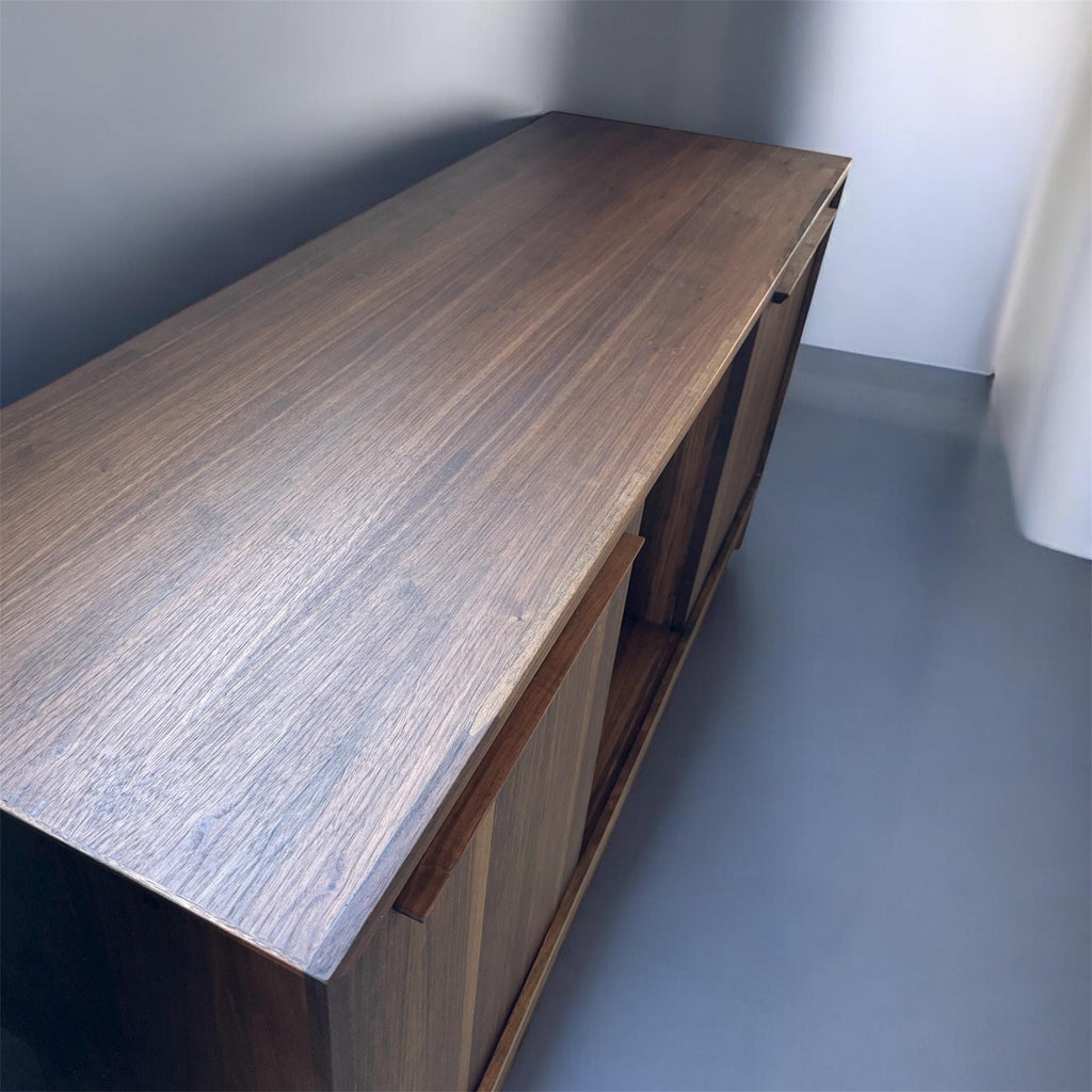 Black Walnut Console Table | Solid Wood Console Table | Walnut Record Player Stand