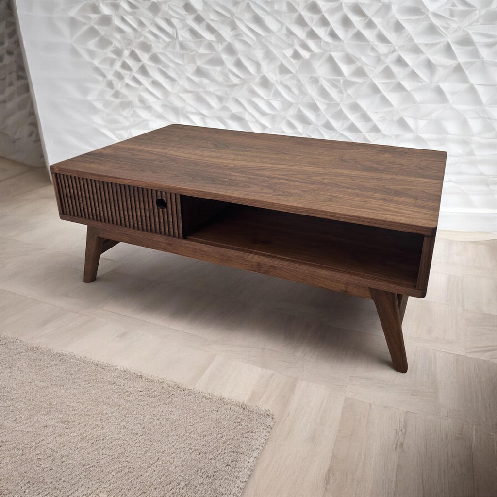 Solid Walnut Coffee Table | All Wood Joinery High End Table | Mid Century Modern Coffee Table