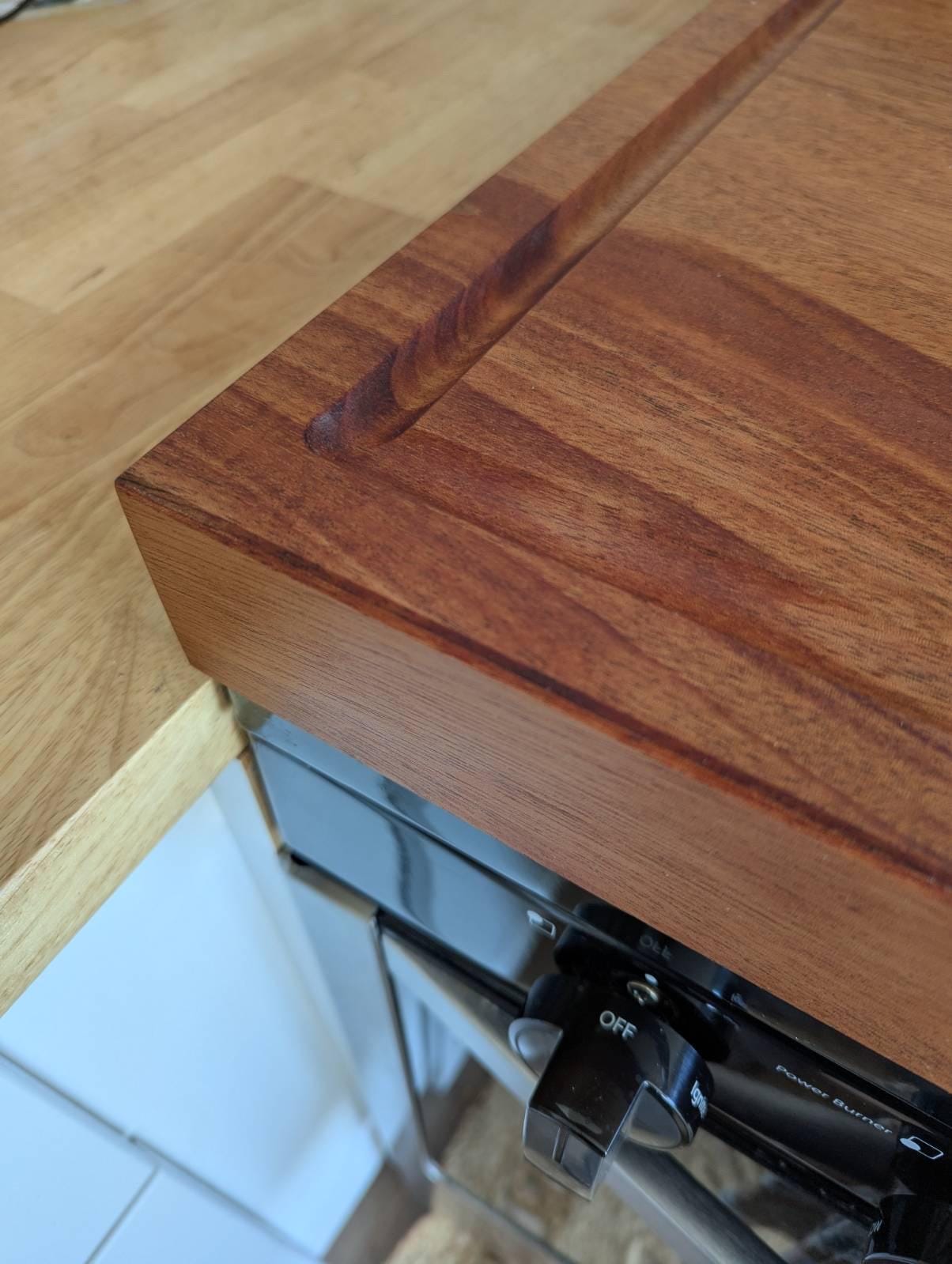 Mahogany Stove Cover | Stove Cover Cutting Board and Tray | Black Walnut Noodle Board