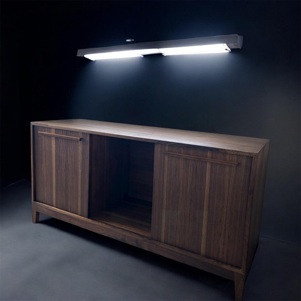 Black Walnut Console Table | Solid Wood Console Table | Walnut Record Player Stand