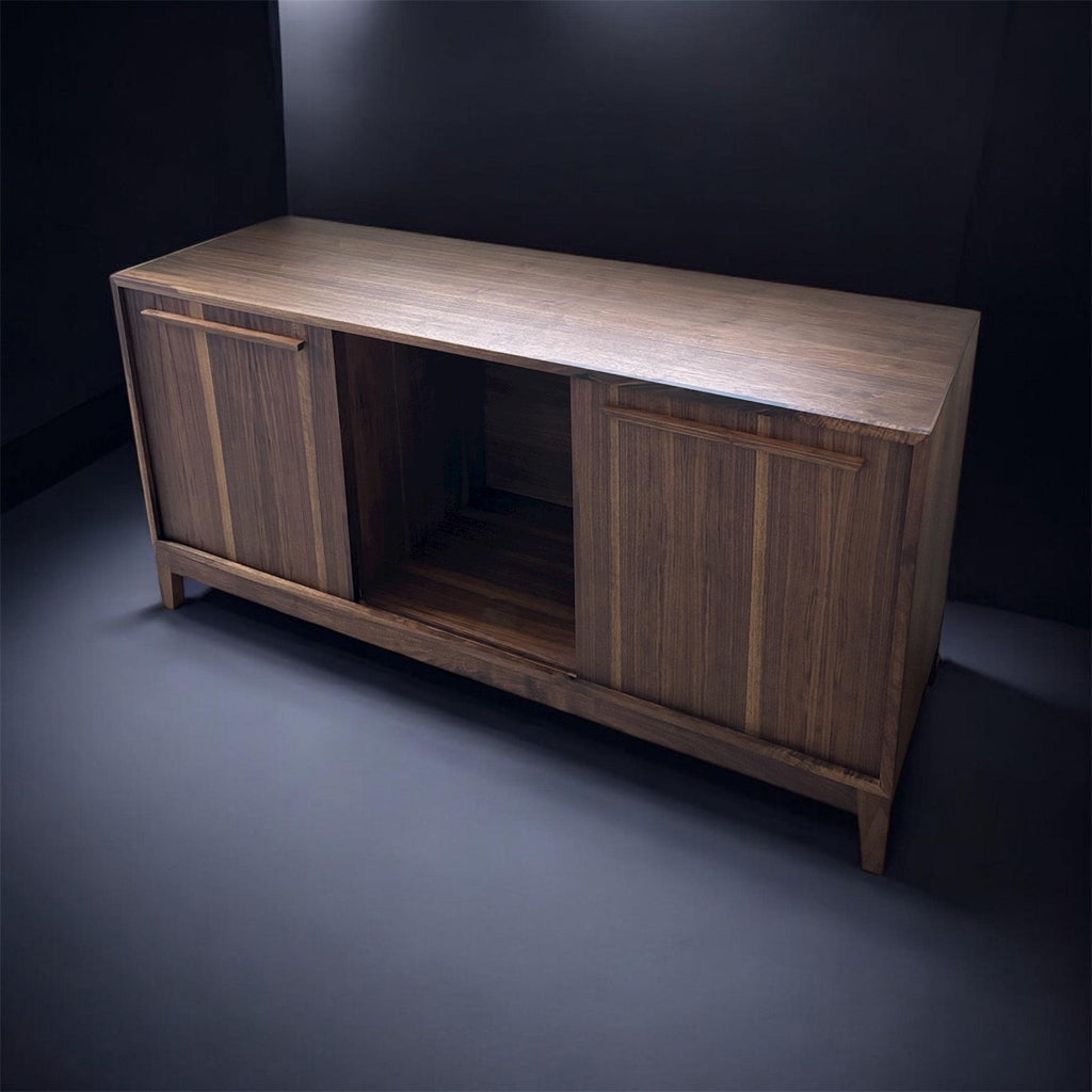 Black Walnut Console Table | Solid Wood Console Table | Walnut Record Player Stand