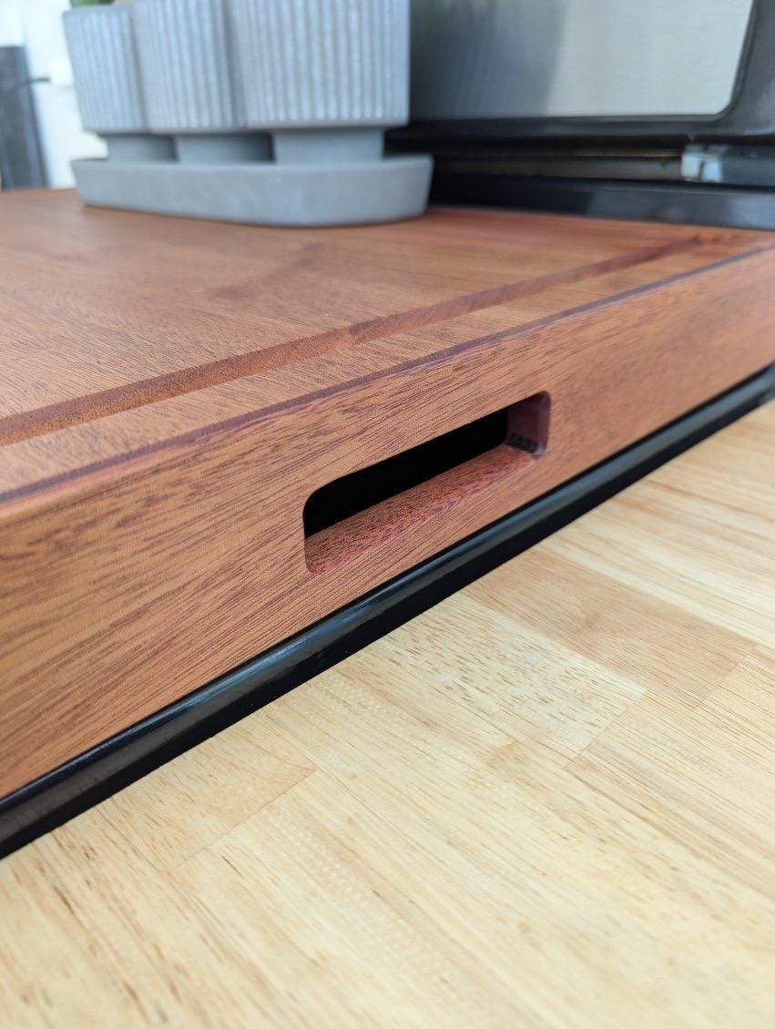 Mahogany Stove Cover | Stove Cover Cutting Board and Tray | Black Walnut Noodle Board